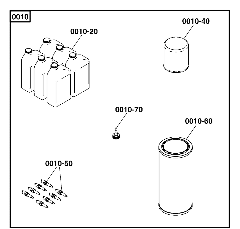 Maintenance Diagram and Parts List for 6527-00  Briggs and Stratton Lawn Tractor Accessories